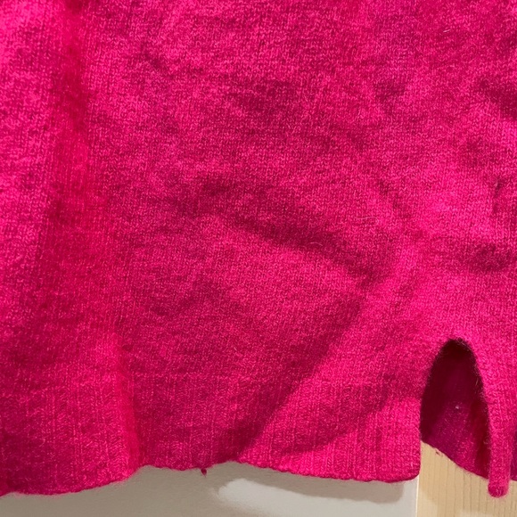 Bianco & Blu merino cashmere turtle neck knit sweater pink size small - Picture 7 of 9